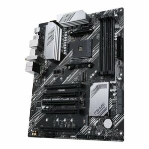 ASUS - PRIME B550 Plus (AM4 Socket) USB 3.2 AMD Motherboard - Black - Black