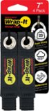 Wrap-It Storage - Heavy-Duty Straps, 7-inch (4-Pack)- Extension Cord Organizer, Cord Wrap Keeper, Cable Straps for Cords - Black