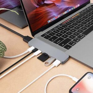 Hyper - PRO 8-in-2 USB-C Hub for MacBook Pro - Gray