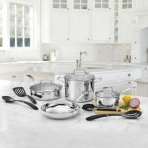 Cuisinart - 11 Piece Cookware Set - Stainless Steel