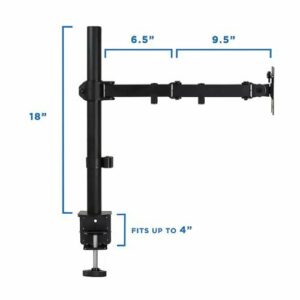 Mount-It! - Single Computer Monitor Mount - Black