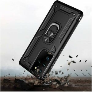 SaharaCase - Military Kickstand Series Case for Samsung Galaxy S21 Ultra 5G - Black