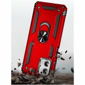 SaharaCase - Military Kickstand Series with Belt Clip Case for Motorola G Power 5G (2023) - Red