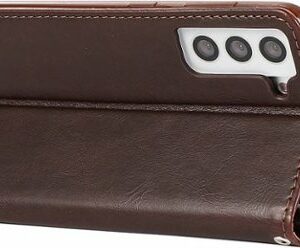 SaharaCase - Folio Wallet Case for Samsung Galaxy S21+ 5G - Brown