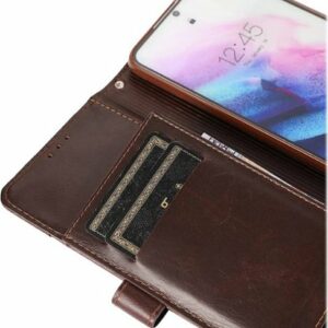 SaharaCase - Folio Wallet Case for Samsung Galaxy S21 Ultra 5G - Brown