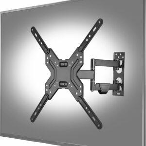 Best Buy essentials™ - Full Motion TV Wall Mount for Most 19–50" TVs - Black