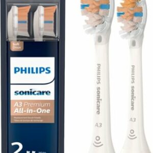 Philips Sonicare - Premium All-in-One (A3) Replacement Toothbrush Heads, (2-pack) - White