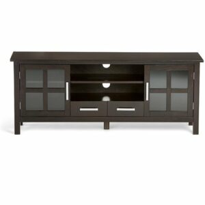 Simpli Home - Kitchener Solid Wood 60 inch Wide Contemporary TV Media Stand For TVs up to 65 inches - Hickory Brown