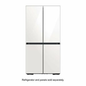 Samsung - BESPOKE 4-Door Flex Refrigerator Panel - Top Panel - White Glass