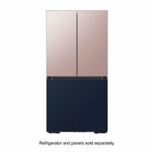 Samsung - BESPOKE 4-Door Flex Refrigerator Panel - Bottom Panel - Navy Steel