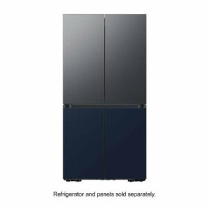 Samsung - BESPOKE 4-Door Flex Refrigerator Panel - Bottom Panel - Navy Steel