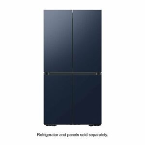 Samsung - BESPOKE 4-Door Flex Refrigerator Panel - Bottom Panel - Navy Steel