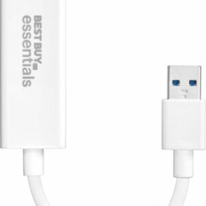 Best Buy essentials™ - USB to Ethernet Adapter - White