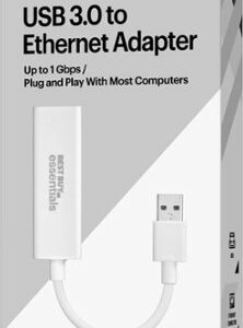 Best Buy essentials™ - USB to Ethernet Adapter - White