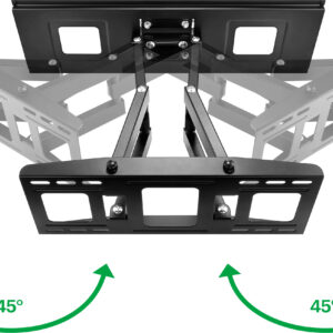 Best Buy essentials™ - Full Motion TV Wall Mount for 47–84" TVs - Black