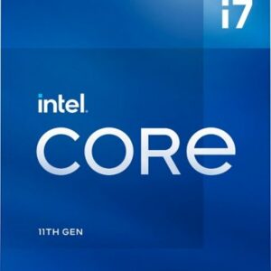 Intel - Core i7-11700 11th Generation - 8 Core - 16 Thread - 2.5 to 4.9 GHz - LGA1200 - Locked Desktop Processor - Grey/Black/Gold