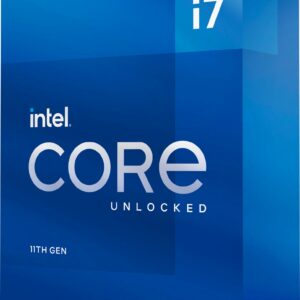 Intel - Core i7-11700K 11th Generation - 8 Core - 16 Thread - 3.6  to 5.0 GHz - LGA1200 - Unlocked Desktop Processor - Grey/Black/Gold