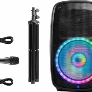 ION Audio - Total PA Glow Max- High-Power Bluetooth Speaker System with Lights - Black