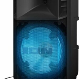 ION Audio - Power Glow 300 Battery Powered Bluetooth Speaker System with Lights - Black