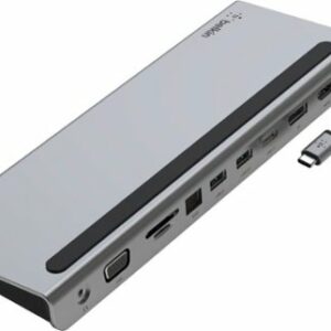 Belkin - 11-in-1 USB C Hub with 4K HDMI, DP, VGA, 100W PD Docking Station for MacBook Pro, Air, and more - Gray