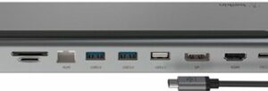 Belkin - 11-in-1 USB C Hub with 4K HDMI, DP, VGA, 100W PD Docking Station for MacBook Pro, Air, and more - Gray