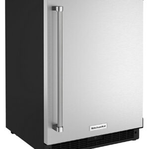 KitchenAid - 5.0 Cu. Ft. Built-In Mini Fridge - Stainless Steel