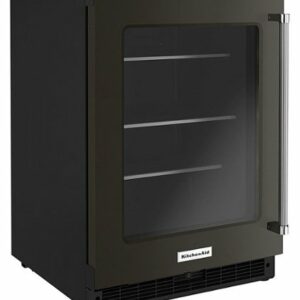 KitchenAid - 5.2 Cu. Ft. Built-In Mini Fridge - Black Stainless Steel