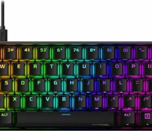 HyperX - Alloy Origins 60% Wired Mechanical Linear Red Switch Gaming Keyboard and RGB Back Lighting - Black