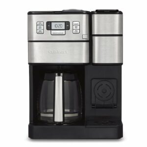 Cuisinart - Coffee Center Grind & Brew Plus 12-Cup Coffee Maker with Carafe and Single Serve Brewer - Black Stainless Steel