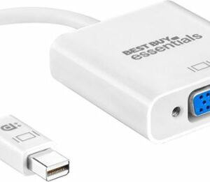 Best Buy essentials™ - Mini DisplayPort-to-VGA Adapter - White