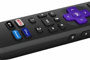 Voice Remote Pro – Rechargeable Remote with TV Controls for Roku Players, Roku TV, and Roku Streambars - Black