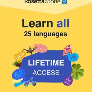 Rosetta Stone - Learn UNLIMITED Languages with Lifetime access -  Learn 24+ Languages - Android, Mac OS, Windows, Apple iOS [Digital]