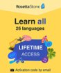 Rosetta Stone - Learn UNLIMITED Languages with Lifetime access -  Learn 24+ Languages - Android, Mac OS, Windows, Apple iOS [Digital]