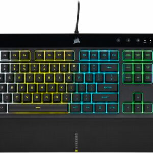 CORSAIR - K55 RGB Pro Full-size Wired Dome Membrane Gaming Keyboard with Elgato Stream Deck Software Integration - Black