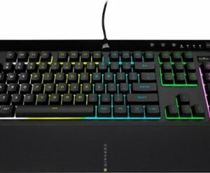 CORSAIR - K55 RGB Pro Full-size Wired Dome Membrane Gaming Keyboard with Elgato Stream Deck Software Integration - Black