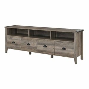 Walker Edison - Industrial Farmhouse TV Stand for TV's up to 80" - Grey Wash