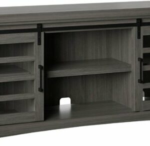 Bell'O - Sliding Barn Door TV Stand for Most Flat Screen TV’s up to 65" - Crete Oak