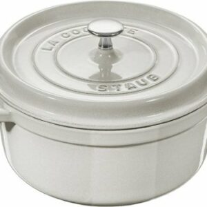 Staub - Cast Iron 5.5-qt Round Cocotte - White Truffle