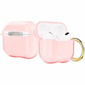 SaharaCase - Hybrid Flex Series Case for Apple AirPods 3 (3rd Generation) - Transparent Pink