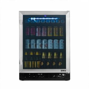 NewAir - 49-Bottle or 179-Can Wine and Beverage Cooler - Stainless Steel