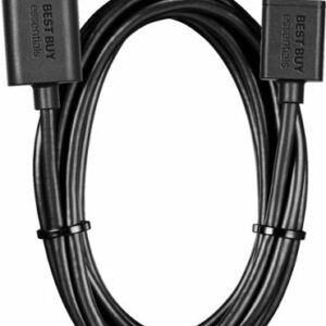 Best Buy essentials™ - 6' USB 2.0 A-Male to A-Female Extension Cable - Black