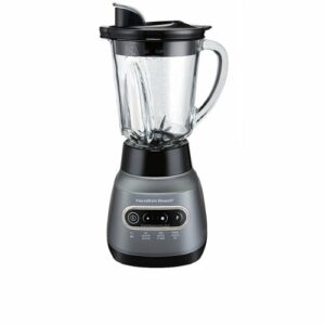 Hamilton Beach - Wave Crusher Blender with 40 oz. Glass Blender Jar and 20 Oz. Travel Jar - Black