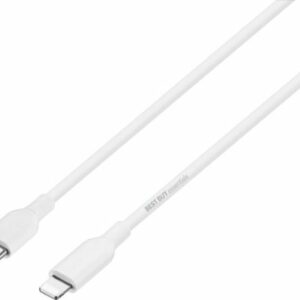 Best Buy essentials™ - 3' USB-C to Lightning Charge-and-Sync Cable - White