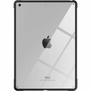 SaharaCase - Hybrid-Flex Hard Shell Case for Apple iPad 10.2" (8th Generation 2020 and 9th Generation 2021) - Clear Black