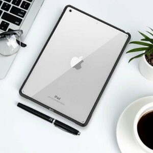 SaharaCase - Hybrid-Flex Hard Shell Case for Apple iPad 10.2" (8th Generation 2020 and 9th Generation 2021) - Clear Black