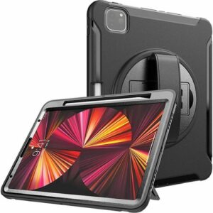 SaharaCase - PROTECTION Hand Strap Series Case for Apple iPad Pro 11" (2nd, 3rd, and 4th Gen 2020-2022) - Black