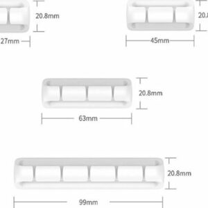 SaharaCase - USB Cable Holder Organizer (4-Pack) - White