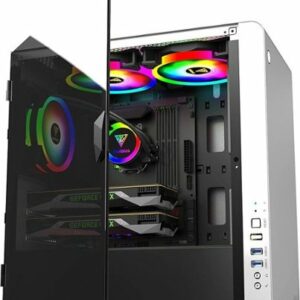 GAMDIAS - Mars E2 Micro ATX Mini-Tower Case - White