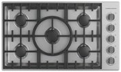 Fisher & Paykel - 36 In Professional Drop-In Gas Cooktop with Halo - Stainless Steel