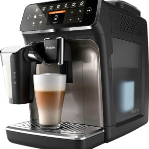 Philips 4300 Series Fully Automatic Espresso Machine with LatteGo Milk Frother, 8 Coffee Varieties - Black